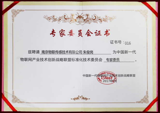 中國新一代物聯網產業技術創新戰略聯盟標準化技術委員會專家委員.png